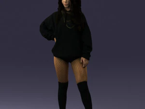 girl in revealing dress 0328 3d print ready 3D Print Model