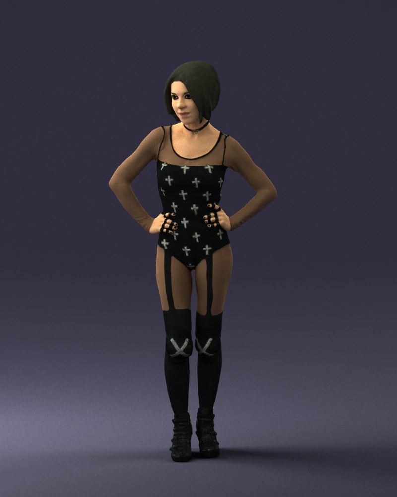 girl in revealing dress 0329 3d print ready 3D Print Model .c4d .max .obj .3ds .fbx .stl .blend 