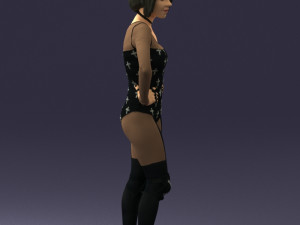 girl in revealing dress 0329 3d print ready 3D Print Model