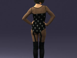 girl in revealing dress 0329 3d print ready 3D Print Model