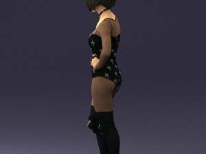 girl in revealing dress 0329 3d print ready 3D Print Model