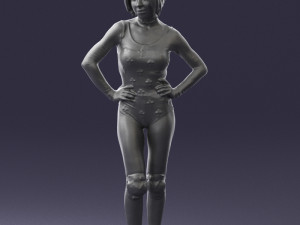 girl in revealing dress 0329 3d print ready 3D Print Model