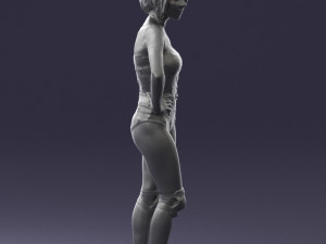 girl in revealing dress 0329 3d print ready 3D Print Model