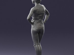 girl in revealing dress 0329 3d print ready 3D Print Model