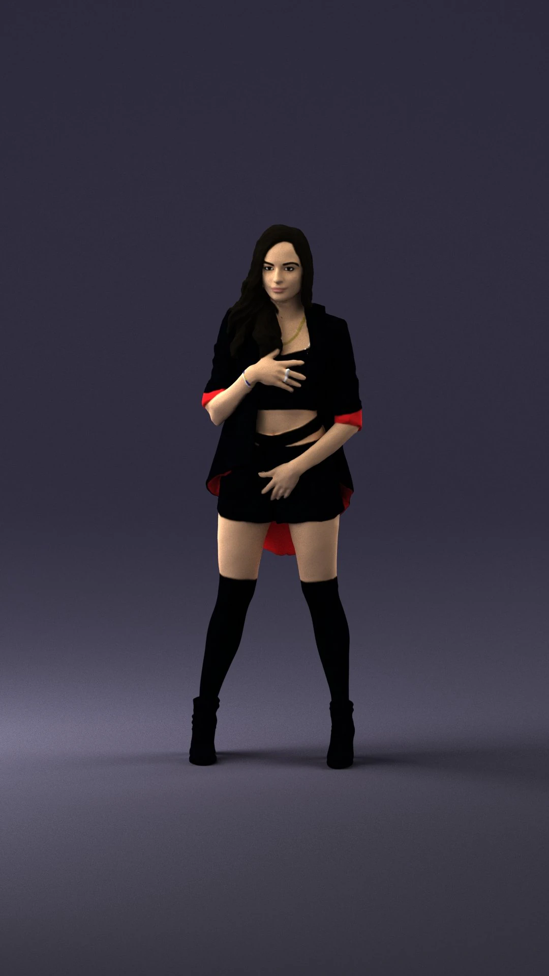 woman in revealing pose 0336 3D Model .c4d .max .obj .3ds .fbx .stl .blend