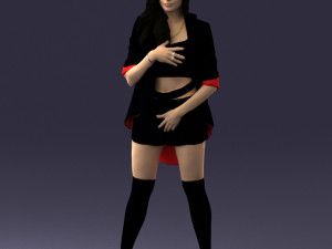 woman in revealing pose 0336 3D Модель