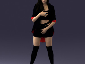 woman in revealing pose 0336 Model 3D