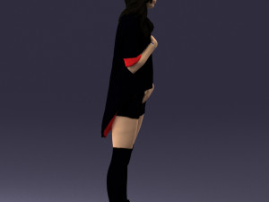 woman in revealing pose 0336 Model 3D