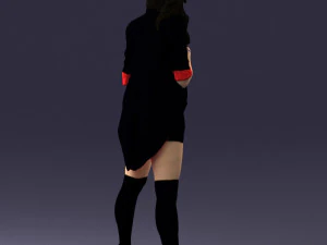 woman in revealing pose 0336 3D Model