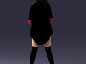 woman in revealing pose 0336 Model 3D