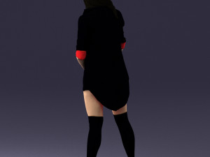 woman in revealing pose 0336 Model 3D