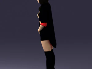 woman in revealing pose 0336 3D Model
