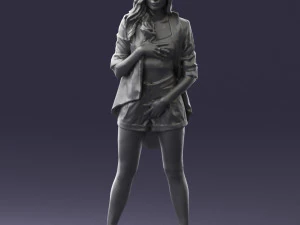 woman in revealing pose 0336 3D Model