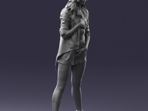 woman in revealing pose 0336 Model 3D
