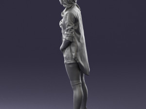 woman in revealing pose 0336 Model 3D