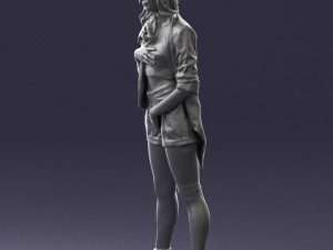 woman in revealing pose 0336 Model 3D