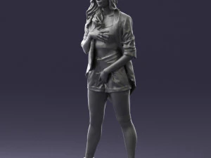 woman in revealing pose 0336 3D Model