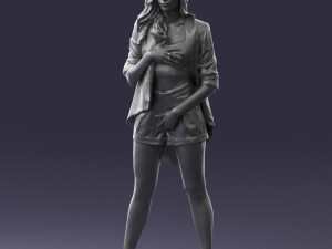 woman in revealing pose 0336 Model 3D