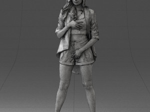 woman in revealing pose 0336 Model 3D