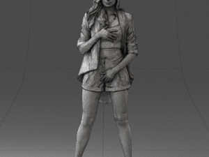 woman in revealing pose 0336 Model 3D