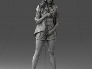 woman in revealing pose 0336 Model 3D