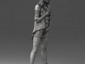 woman in revealing pose 0336 3D Model
