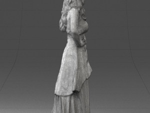 fat woman in black dress 0340 3D-Modell
