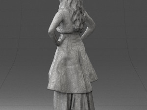 fat woman in black dress 0340 3D-Modell