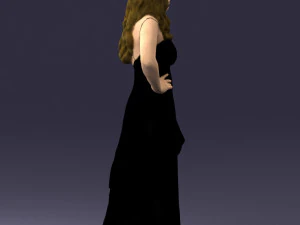 fat woman in black dress 0340 3d print ready 3D Print Model