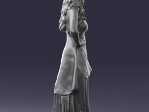 fat woman in black dress 0340 3d print ready Modèles 3D en vedette