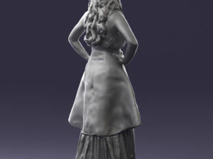 fat woman in black dress 0340 3d print ready 3D Print Model