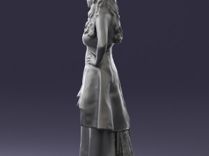 fat woman in black dress 0340 3d print ready Modèles 3D en vedette