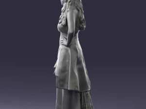 fat woman in black dress 0340 3d print ready 3D Print Model