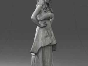 fat woman in black dress 0340 3d print ready 3D Print Model