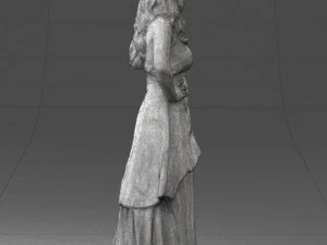 fat woman in black dress 0340 3d print ready 3D Print Model