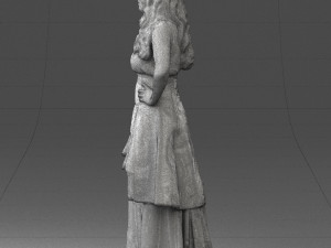 fat woman in black dress 0340 3d print ready Modèles 3D en vedette