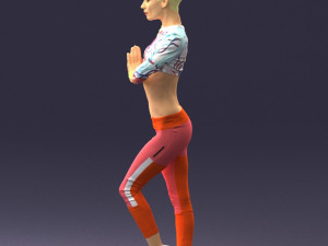 young woman in yoga pose 0348 Modelo 3D