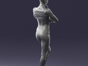 young woman in yoga pose 0348 Modelo 3D