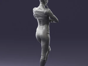 young woman in yoga pose 0348 3D Model