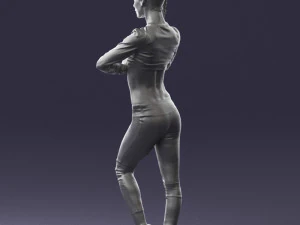 young woman in yoga pose 0348 3D Model