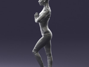 young woman in yoga pose 0348 Modelo 3D