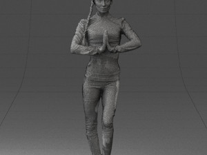 young woman in yoga pose 0348 Modelo 3D
