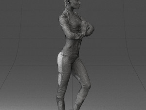 young woman in yoga pose 0348 Modelo 3D