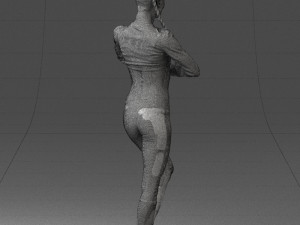 young woman in yoga pose 0348 Modelo 3D