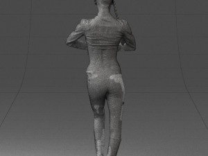 young woman in yoga pose 0348 Modelo 3D