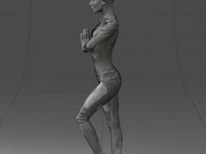 young woman in yoga pose 0348 Modelo 3D