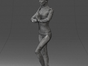 young woman in yoga pose 0348 Modelo 3D