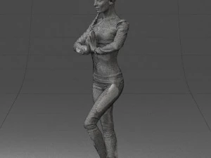 young woman in yoga pose 0348 3D Model