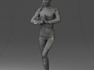 young woman in yoga pose 0348 Modelo 3D