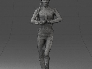 young woman in yoga pose 0348 Modelo 3D